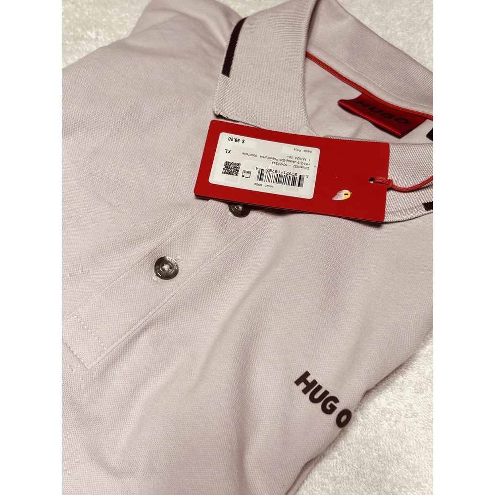 Hugo Boss Mens XL Polo Shirt Pastel Purple Short Sleeves MSRP $98 NEW With Tags